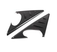 Fenêtre Décoration Extérieure Ajustement pour la série 3 E90 E91 E92 E93 2005-2012 ABS voiture rétroviseur côté fenêtre becquet Triangle couverture garniture(Carbon Fiber)