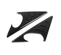 Fenêtre Décoration Extérieure Ajustement pour la série 3 E90 E91 E92 E93 2005-2012 ABS voiture rétroviseur côté fenêtre becquet Triangle couverture garniture(Black)