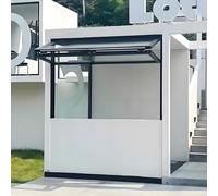 Fenêtre Double Battant Pliante Et Coulissante En Aluminium Avec Petite Fenêtre Verticale, Verrouillable, Idéale Pour Food Trucks, Stands De Vente Et Cuisines Professionnelles(36x36in/91.4x91.4cm)