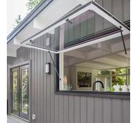 Fenêtre en alliage d'aluminium avec verre trempé transparent pour restauration rapide et espaces commerciaux