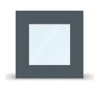 Fenêtre en pvc-aluminium, aluplast Twinset 8000ED, blanc à l'intérieur, gris anthracite RAL 7016 mat à l'extérieur, 510x510 mm