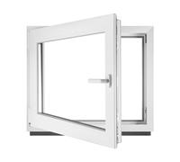 Fenêtre en PVC blanc double vitrage 4/24/4 LxH 120 x 80 cm d'ouverture Gauche Toutes les tailles 1200 x 800 mm Oscillo-battant 1 vantail - BauPlaza