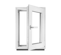 Fenêtre en PVC blanc double vitrage 4/24/4 LxH 60 x 120 cm d'ouverture Droite Toutes les tailles 600 x 1200 mm Oscillo-battant 1 vantail - BauPlaza