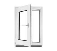 Fenêtre en PVC blanc vitrage triple 4/10/4/10/4 - LxH 70 x 95 cm d'ouverture Gauche Toutes les tailles 700 x 950 mm Oscillo-battant 1 vantail - BauPlaza