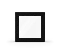 Fenêtre en pvc noir, aludec Jet Black, profilé en pvc Aluplast IDEAL 4000, 1 vantail vitrage fixe, 510 x 510 mm, configuration personnalisée