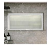Fenêtre encastrable rotative à 360° rectangulaire en métal avec poignée pour salle de bain, chambre à coucher, salon