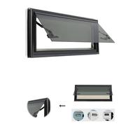 Fenêtre escamotable 700x300mm pour caravane Fenêtre E4 pour camping-car Fenêtre de camping-car 85° avec moustiquaire et volet roulant, fenêtre latérale pour caravane et camping-car Fenêtre externe à