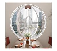 Fenêtre Fenêtres Rondes Pivotantes En Aluminium Avec Verre Trempé De 5 Mm D'épaisseur, Cabanon Affleurantes Personnalisables Pour Cuisine, Sous-sol Ou Restaurant(White,54 cm/21.3 in)