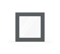 Fenêtre gris, gris quartz RAL 7039, profilé en bois classique 68 mm, 1 vantail vitrage fixe, 510 x 510 mm, configuration personnalisée