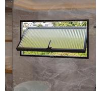 Fenêtre hublot en verre trempé,fenêtre à battant pivotante à 360° coulissante avec poignée pour salle de bain/cuisine/salon,remplacement de intérieures rotatives ventilées décoratives