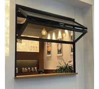 Fenêtre intérieure pliable personnalisable à double suspension - Alliage d'aluminium, verre trempé 3C et serrures cachées. Pour concession commerciale et usage domestique, 4 couleurs en option (l x H