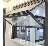 Fenêtre Intérieure Pliante à Double Ventilation - Cadre Aluminium, Verre Renforcé & Serrures. Personnalisable pour Maisons Mobiles & Usage Commercial. Guidage Souple.(WxH 12x24in/30.4x60.9cm)