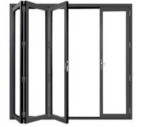 Fenêtre Intérieure Pliante à Joint Magnétique - Fenêtre Coulissante Aluminium, Poignée Anti-Pincement & Poulies Silencieuses. Fenêtre Personnalisable pour Café Cuisine(Black,100x110cm/39x43in)