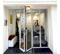 Fenêtre Intérieure Pliante à Joint Magnétique - Fenêtre Coulissante Aluminium, Poignée Anti-Pincement & Poulies Silencieuses. Fenêtre Personnalisable pour Café Cuisine(White,80x130cm/31x51in)