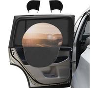 (Fenêtre latérale arrière) Stores pour fenêtre de voiture, pack de 2 Pare-soleil en maille respirante pour fenêtre latérale, protection de l'intimité des animaux domestiques lors du stationnement en v