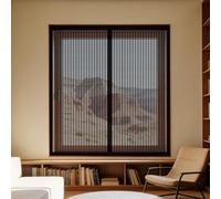Fenêtre Moustiquaire Magnétique 60 x 170 cm Perçage Maille Ultra Fine Rideau Magnétique Anti Moustique Amovible, Facile à Installer Adaptée à Toutes Fenêtres, Noir