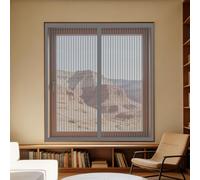 Fenêtre Moustiquaire Magnétique 70 x 130 cm Perçage Maille Ultra Fine Rideau Magnétique Anti Moustique Amovible, Facile à Installer Adaptée à Toutes Fenêtres, Gris