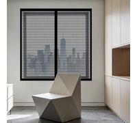 Fenêtre Moustiquaire Magnétique 75 x 110 cm Perçage Maille Ultra Fine Moustiquaire Porte Fenetre Magnétique Installation Facile Adaptée à Toutes Fenêtres, Noir