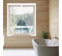 Fenêtre Moustiquaire Magnétique 90 x 120 cm Perçage Maille Ultra Fine Moustiquaire de Porte Ou Fenetre Magnetique Installation Facile pour Balcon, Chambre et Salon, Blanc