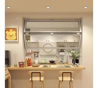 Fenêtre Pliable en Aluminium, Fenêtre De Service Coulissante avec Film Anti-UV Et Gants, Fenêtres De Cuisine en Verre Trempé Personnalisées pour Restauration Rapide(White,WxH 40x40in/102x102cm)
