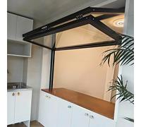 Fenêtre pliante commerciale Double Hung - 8 niveaux de vent classé, verre trempé 3C et serrures cachées. Fenêtre coulissante en alliage d'aluminium personnalisée pour les magasins et les maisons (WxH