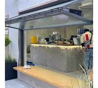 Fenêtre Pliante Verticale Double Battant avec Cadre en Aluminium, Coulissante Et Personnalisable avec Verrou, Idéale pour Cuisine Extérieure Et Maison Mobile(26x46in/66x117cm)