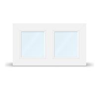 Fenêtre PVC 2 vantaux, aluplast, IDEAL 4000, Blanc, 885 x 510 mm, configuration personnalisée
