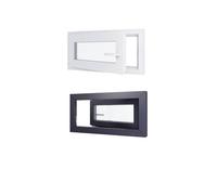 Fenêtre PVC - 800x400 mm -Triple Vitrage - Bicolore blanc int/anthracite ext-poignée à droite