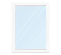 Fenêtre PVC 90x120 cm ou sur mesure, aluplast IDEAL 4000, blanc, 900 x 1200 mm, 1 vantail, double vitrage