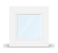 Fenêtre pvc alu, aluplast Twinset® 8000, blanc, 510x510 mm, 1 vantail, vitrage fixe, configuration personnalisée