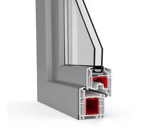 Fenêtre PVC-Alu, IDEAL Twinset® 4000, blanc RAL 9016, vitrage fixe, 510 x 510 mm, configuration personnalisé