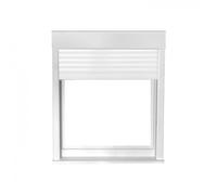 Fenêtre PVC blanc 1 vantail avec volet roulant électrique dimensions tableau H 95 x L 60 cm tirant gauche pour pose en neuf - GEFRADIS - fabrication française
