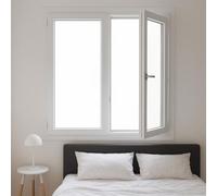 Fenêtre PVC blanc 2 vantaux dimensions tableau H 95 x L 100 cm ouverture française pour pose en neuf - GEFRADIS - fabrication française