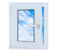 Fenetre PVC blanche 50x60 GAUCHE 500x600 mm oscillo-battante, double vitrage