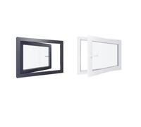 Fenêtre PVC - LxH 1000x800 mm -Triple Vitrage - Bicolore blanc int/anthracite ext-poignée à gauche