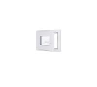 Fenêtre PVC - LxH 500x400 mm -Triple Vitrage - Blanc -poignée à droite