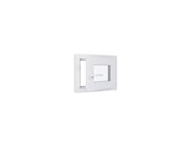 Fenêtre PVC - LxH 500x400 mm -Triple Vitrage - Blanc -poignée à gauche