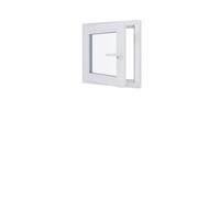 Fenêtre PVC - LxH 600x600 mm -Triple Vitrage - Blanc -poignée à droite