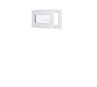 Fenêtre PVC - LxH 700x400 mm -Triple Vitrage - Blanc -poignée à droite