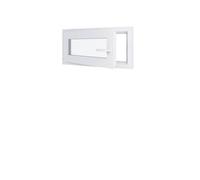 Fenêtre PVC - Triple vitrage - Tirant Gauche - Blanc - LxH : 800x400 mm