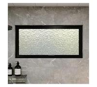 Fenêtre Rectangulaire en Verre Trempé,Fenêtre Coulissante Rotative à 360°,avec Poignée,pour Salle de Bain Cuisine Salon.(Nero,80.1 x 30 cm)