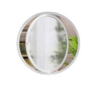 Fenêtre Ronde À Pivot Central En Alliage D'aluminium, Fenêtre/lucarne Ronde, Verre Trempé À Montage Affleurant, Ventilation Rotative À 360°, Idéale Les Sous-sols(Blanc,60 cm/23.6")