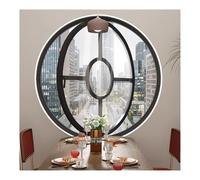 Fenêtre ronde artistique avec cadre en aluminium et verre trempé ventilée à 360 degrés pour chambres, salles de jeux, bureaux - Améliore la lumière naturelle et la circulation de l'air