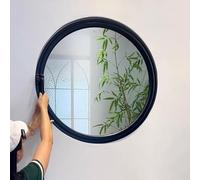 Fenêtre Ronde avec poignée, hublot en Verre trempé avec Cadre en Aluminium, fenêtres de Ventilation de Remplacement pour Salle de Bain, Salon, Cuisine(Nero,80cm/31.5in)