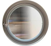 Fenêtre Ronde en Alliage d'aluminium pivotante à 360° avec Verre trempé, fenêtre de cabanon Ronde en Verre trempé à Montage affleurant, fenêtre en Verre trempé pour Chambres/cuisin