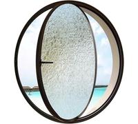 Fenêtre Ronde en Alliage d'aluminium pivotante à 360° avec Verre trempé, fenêtre de cabanon Ronde en Verre trempé à Montage affleurant, fenêtre en Verre trempé pour Chambres/cuisin