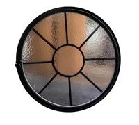 Fenêtre Ronde En Verre Trempé,Fenêtre Coulissante Fenêtres 360° Hangar Rondes Rotatives,Hublot Rond En Alliage D'aluminium Pour Salle De Bain,Chambre Et Salon,Centre Commercial(Black,60cm/23.6in)