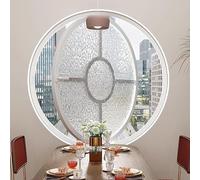 Fenêtre Ronde en Verre Trempé, Fenêtre Coulissante Fenêtres De Hangar Rondes Rotatives À 360°, Hublot Rond en Alliage D'aluminium pour Salle De Bain, Chambre Et Salon(White+White,65cm/25.5in)
