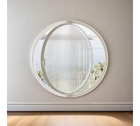 Fenêtre Ronde en Verre Trempé, Fenêtre Coulissante Fenêtres De Hangar Rondes Rotatives À 360°, Hublot Rond en Alliage D'aluminium pour Salle De Bain, Chambre Et Salon(White,45cm/17.7in)