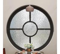 Fenêtre Ronde en Verre Trempé, Fenêtre Coulissante Fenêtres De Hangar Rondes Rotatives À 360°, Hublot Rond en Alliage D'aluminium pour Salle De Bain, Chambre Et Salon(Black+Black,45cm/17.7in)